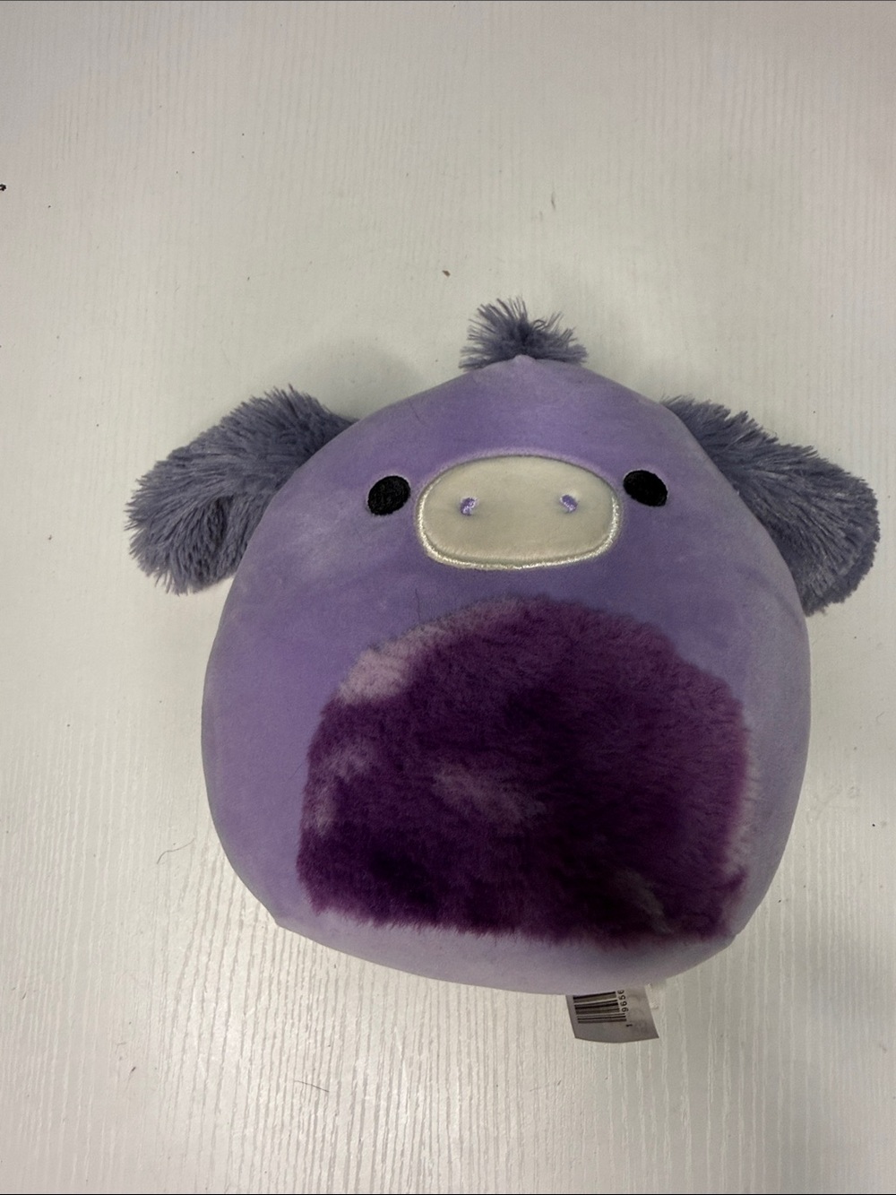 Lilac Plush Round Pet Plush with Fluffy Tufts